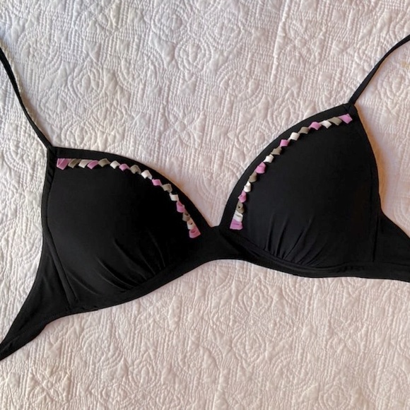 Lidea Black Bikini with Pink and Cream Trim - Picture 8 of 14